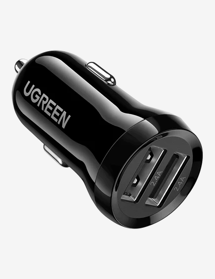 Incarcator auto Ugreen ED018 2 x USB negru thumb