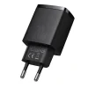 Incarcator Retea Baseus Compact Quick Charge 20W 1 x USB Type-C 1 x USB 5V/3A Negru