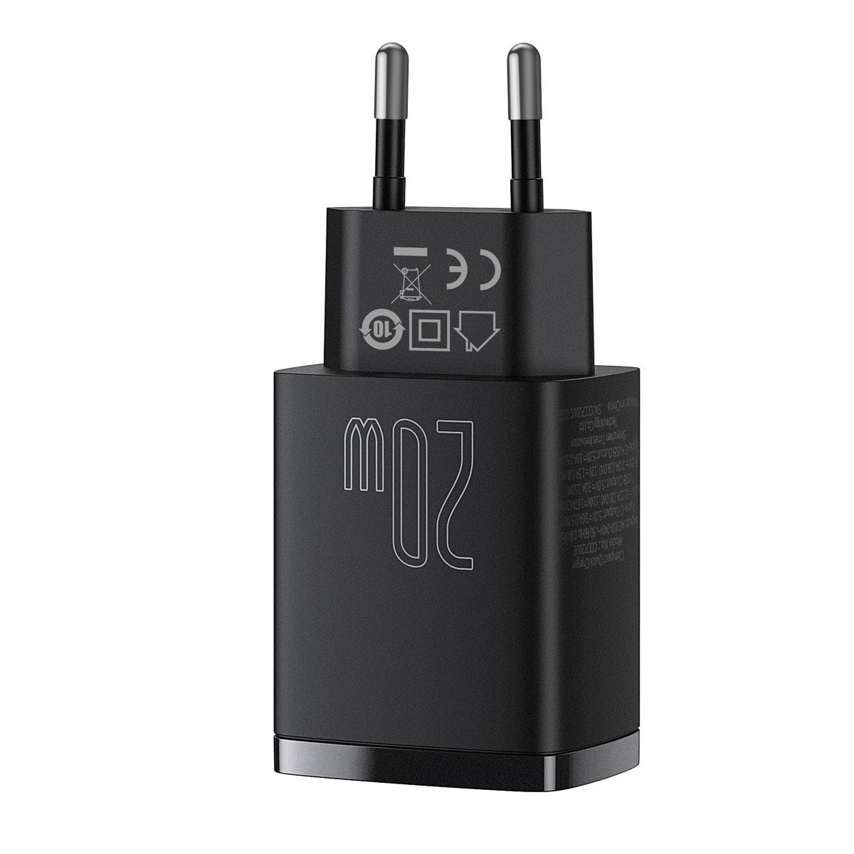 Incarcator Retea Baseus Compact Quick Charge 20W 1 x USB Type-C 1 x USB 5V/3A Negru thumb