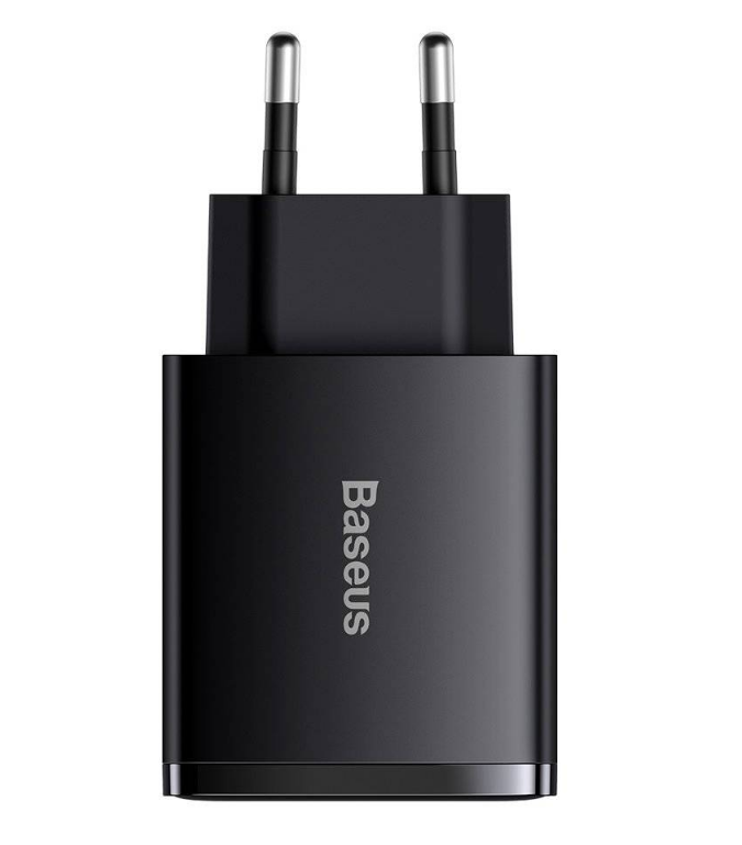 Incarcator Retea Baseus Compact Quick Charge 30W 2 x USB Type-C 1 x USB 5V/3A Negru thumb