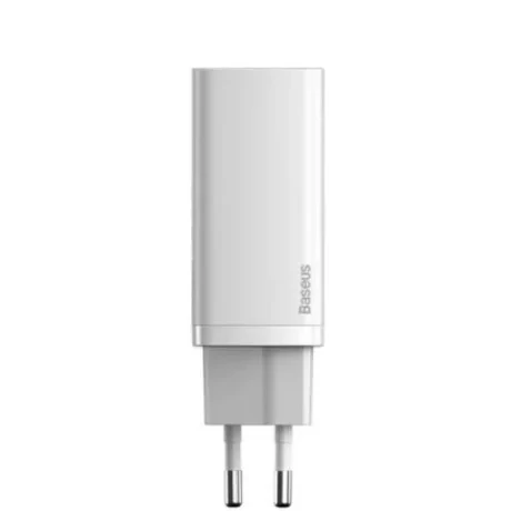 Incarcator Retea Baseus GaN2 Lite Quick Charge 65W 1 x USB - 1 x USB Type-C 5V/3A Alb