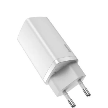 Incarcator Retea Baseus GaN2 Lite Quick Charge 65W 1 x USB - 1 x USB Type-C 5V/3A Alb