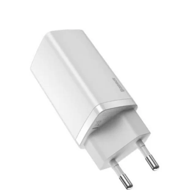 Incarcator Retea Baseus GaN2 Lite Quick Charge 65W 1 x USB - 1 x USB Type-C 5V/3A Alb