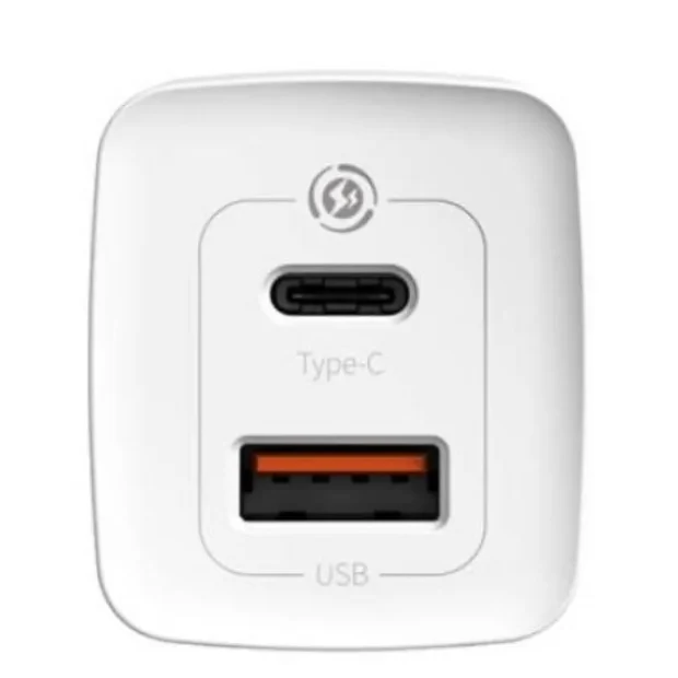 Incarcator Retea Baseus GaN2 Lite Quick Charge 65W 1 x USB - 1 x USB Type-C 5V/3A Alb