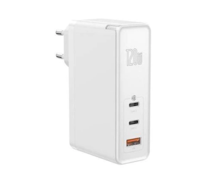Incarcator Retea Baseus GaN2 Pro Quick Charge 120W 1 x USB 2 x USB Type-C include Cablu USB Type-C la USB Type-C 1m alb thumb