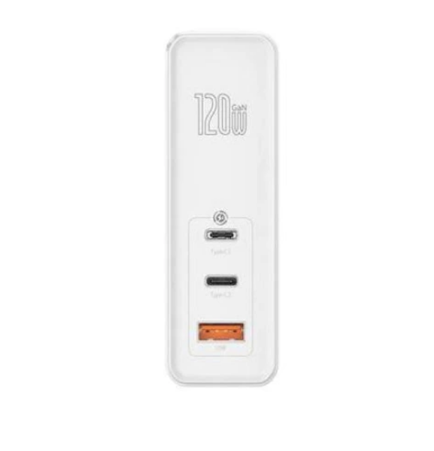 Incarcator Retea Baseus GaN2 Pro Quick Charge 120W 1 x USB 2 x USB Type-C include Cablu USB Type-C la USB Type-C 1m alb thumb