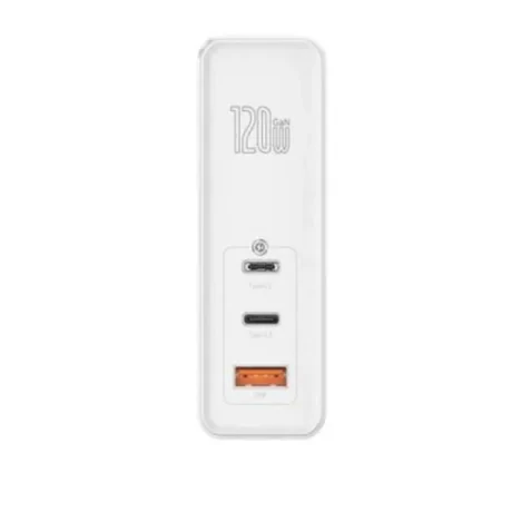 Incarcator Retea Baseus GaN2 Pro Quick Charge 120W 1 x USB 2 x USB Type-C include Cablu USB Type-C la USB Type-C 1m alb