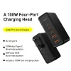 Incarcator Retea Baseus GaN2 Pro Quick Charge 3.0 100W 2 x USB Type-C 2 x USB 5V/3A Negru