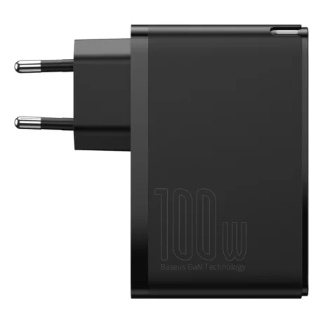 Incarcator Retea Baseus GaN2 Pro Quick Charge 3.0 100W 2 x USB Type-C 2 x USB 5V/3A Negru