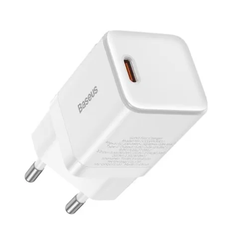Incarcator Retea Baseus GaN3 Quick Charge 30W 1 x USB Type-C 5V/3A Alb