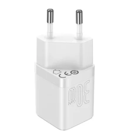 Incarcator Retea Baseus GaN3 Quick Charge 30W 1 x USB Type-C 5V/3A Alb