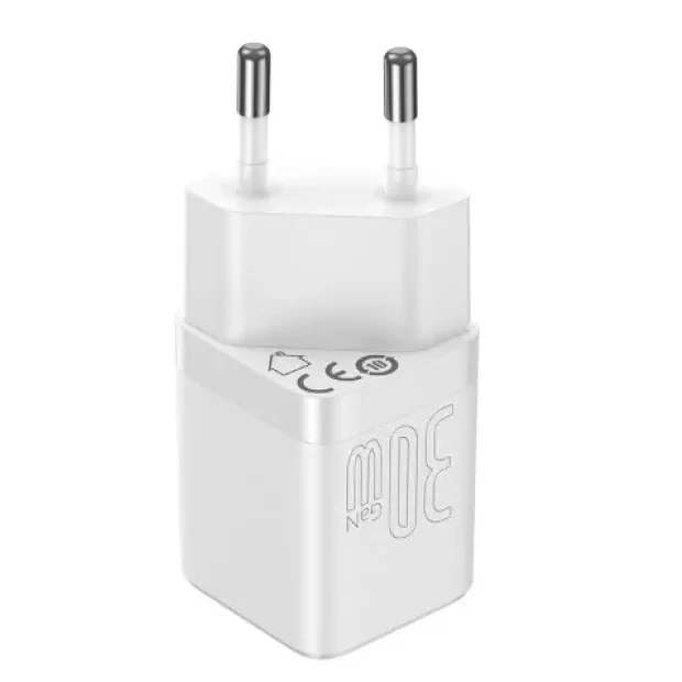 Incarcator Retea Baseus GaN3 Quick Charge 30W 1 x USB Type-C 5V/3A Alb