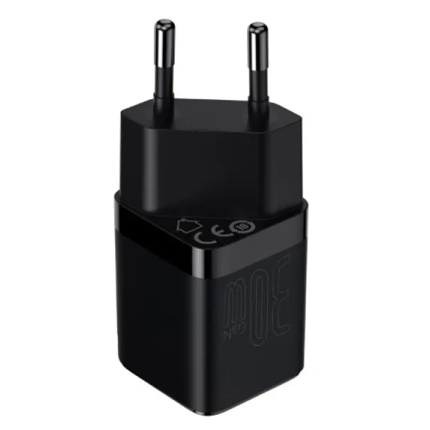 Incarcator Retea Baseus GaN3 Quick Charge 30W 1 x USB Type-C 5V/3A Negru