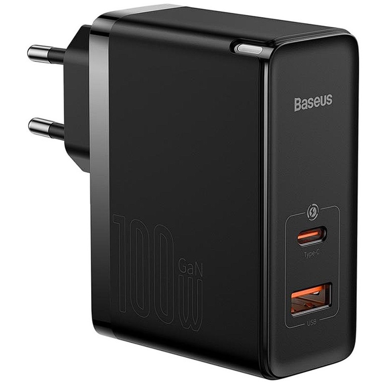 Incarcator Retea Baseus GaN5 Pro Quick Charge 100W 1 x USB 1 x USB Type-C include Cablu USB Type-C la USB Type-C 1m Negru thumb