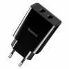Incarcator Retea Baseus Speed Mini Dual U Travel 2 x USB 5V/2.1A include Cablu USB la Lightning Iphone 1m Negru