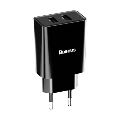 Incarcator Retea Baseus Speed Mini Quick Charge 10.5W 2 x USB 5V/2.1A Negru