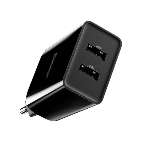 Incarcator Retea Baseus Speed Mini Quick Charge 10.5W 2 x USB 5V/2.1A Negru