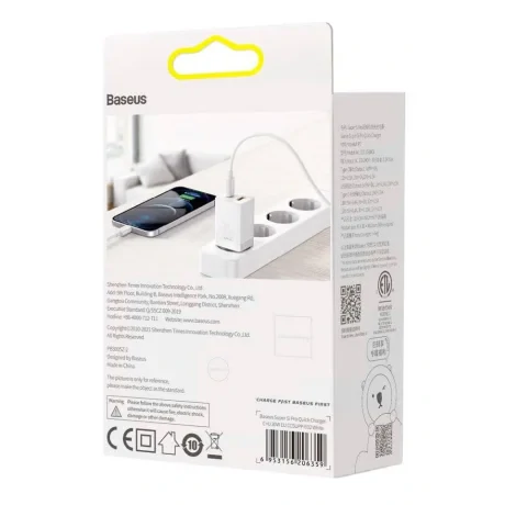 Incarcator Retea Baseus Super Si Pro Quick Charge 30W 1 x USB - 1 x USB Type-C 5V/3A Alb