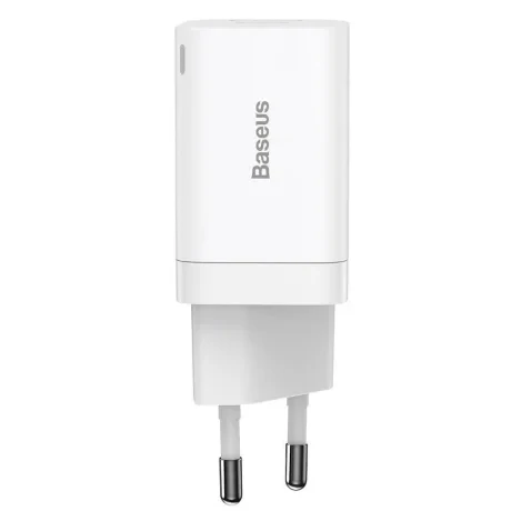 Incarcator Retea Baseus Super Si Pro Quick Charge 30W 1 x USB - 1 x USB Type-C 5V/3A Alb