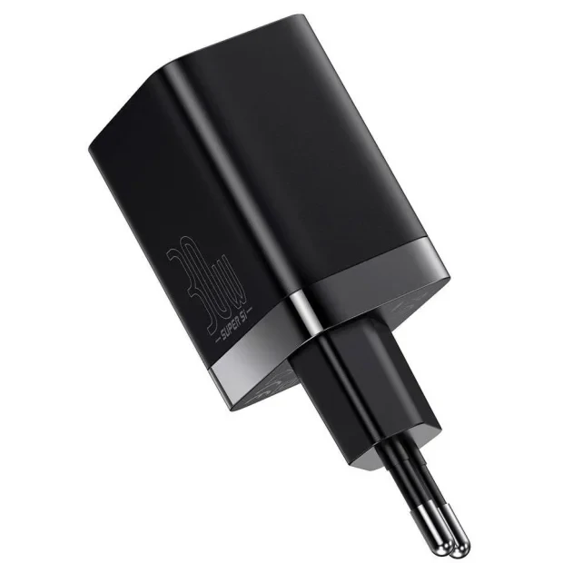 Incarcator Retea Baseus Super Si Pro Quick Charge 30W 1 x USB - 1 x USB Type-C 5V/3A Negru