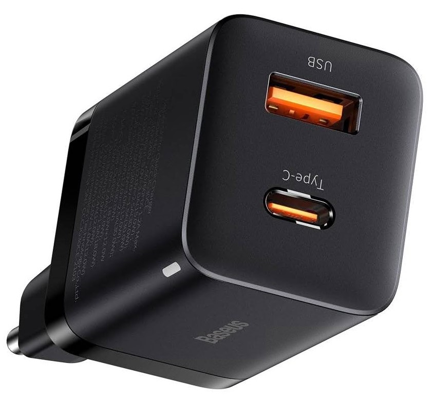 Incarcator Retea Baseus Super Si Pro Quick Charge 30W 1 x USB - 1 x USB Type-C 5V/3A Negru thumb