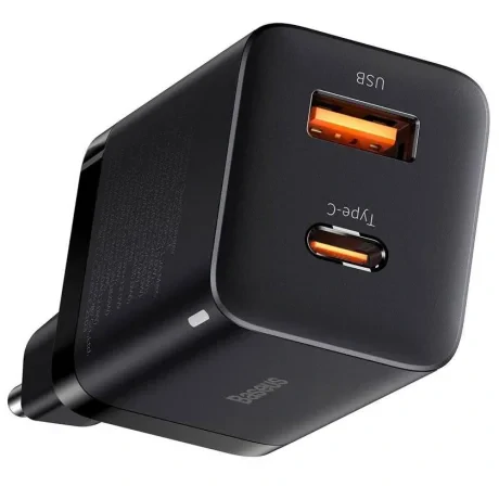 Incarcator Retea Baseus Super Si Pro Quick Charge 30W 1 x USB - 1 x USB Type-C 5V/3A Negru