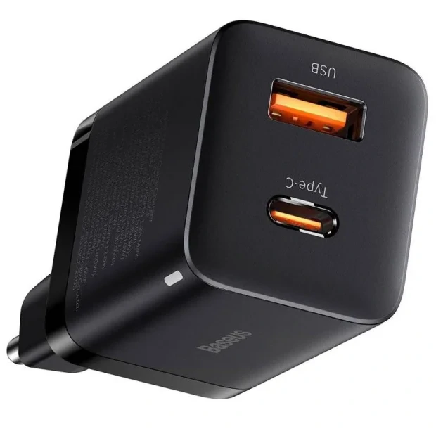 Incarcator Retea Baseus Super Si Pro Quick Charge 30W 1 x USB - 1 x USB Type-C 5V/3A Negru