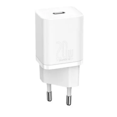Incarcator Retea Baseus Super Si Quick Charge 20W 1 x USB Type-C 5V/3A Alb