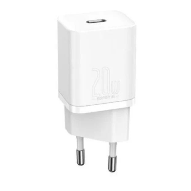 Incarcator Retea Baseus Super Si Quick Charge 20W 1 x USB Type-C 5V/3A Alb