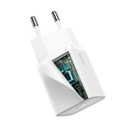 Incarcator Retea Baseus Super Si Quick Charge 20W 1 x USB Type-C 5V/3A Alb