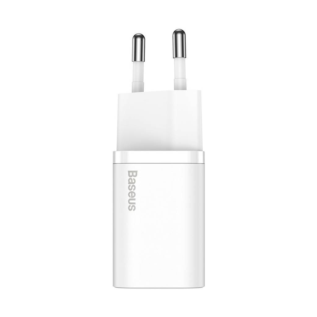 Incarcator Retea Baseus Super Si Quick Charge 20W 1 x USB Type-C 5V/3A include Cablu USB Type-C la Lightning Iphone 1m Alb thumb