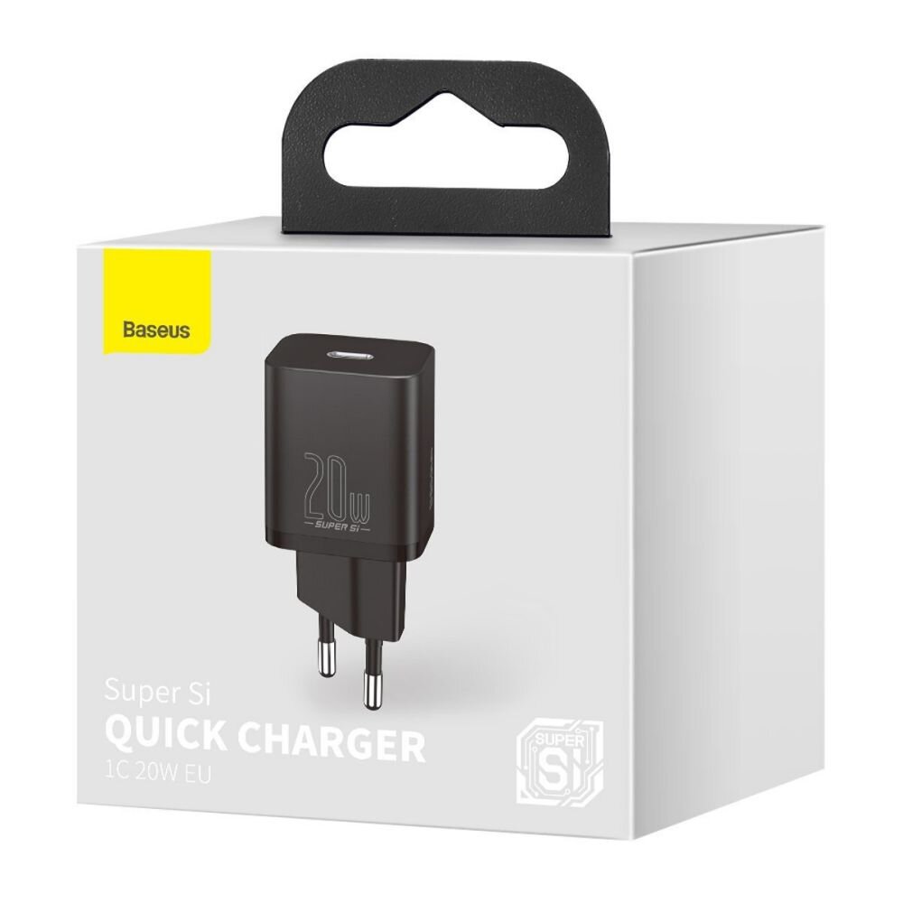 Incarcator Retea Baseus Super Si Quick Charge 20W 1 x USB Type-C 5V/3A Negru thumb