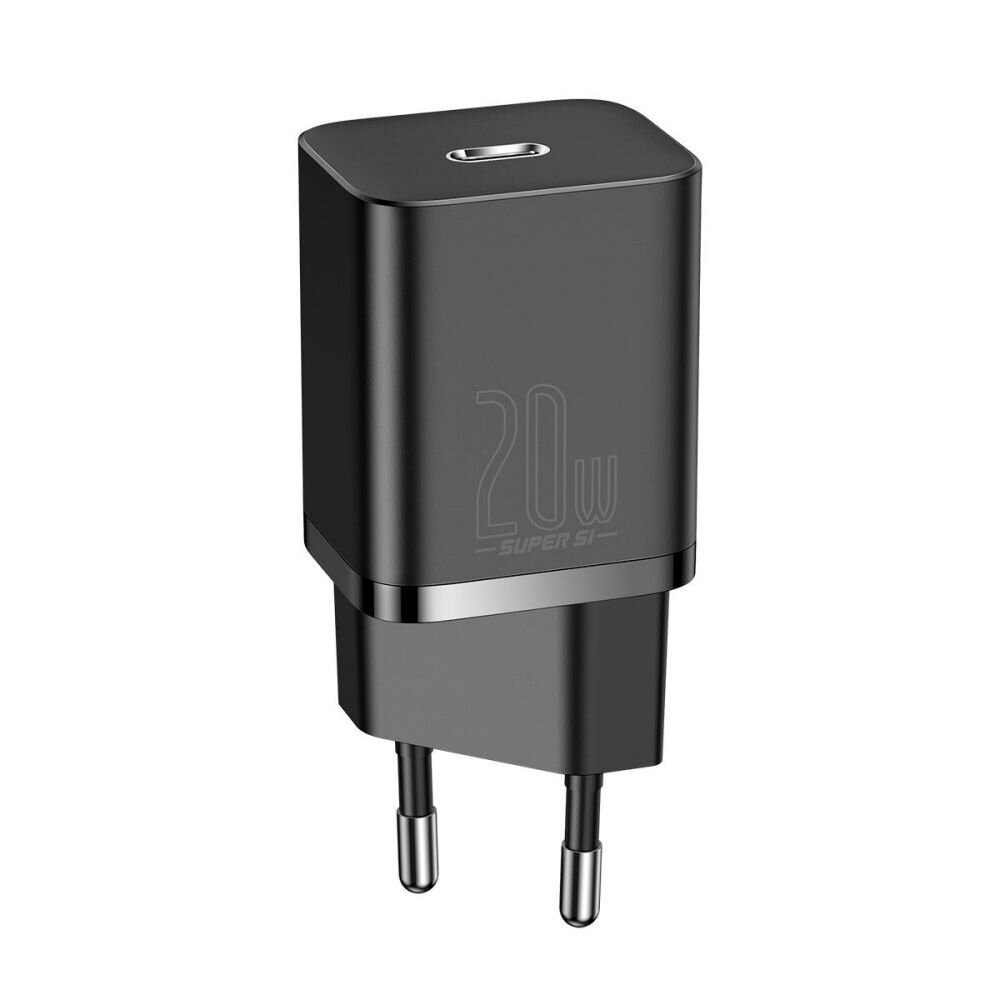 Incarcator Retea Baseus Super Si Quick Charge 20W 1 x USB Type-C 5V/3A Negru thumb