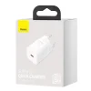Incarcator Retea Baseus Super Si Quick Charge 25W 1 x USB Type-C 5V/3A Alb