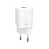 Incarcator Retea Baseus Super Si Quick Charge 30W 1 x USB Type-C si 1 x USB 5V/3A Alb