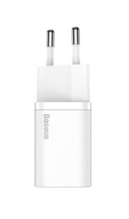 Incarcator Retea Baseus Super Si Quick Charge 30W 1 x USB Type-C si 1 x USB 5V/3A Alb thumb