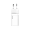 Incarcator Retea Baseus Super Si Quick Charge 30W 1 x USB Type-C si 1 x USB 5V/3A Alb