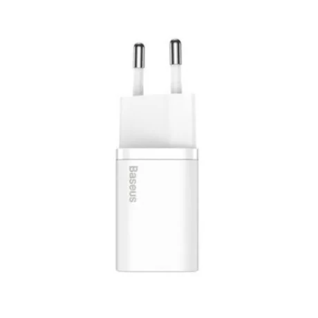 Incarcator Retea Baseus Super Si Quick Charge 30W 1 x USB Type-C si 1 x USB 5V/3A Alb