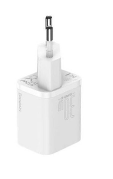 Incarcator Retea Baseus Super Si Quick Charge 30W 1 x USB Type-C si 1 x USB 5V/3A Alb thumb