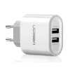 Incarcator retea Ugreen CD104 QC 2 x USB alb