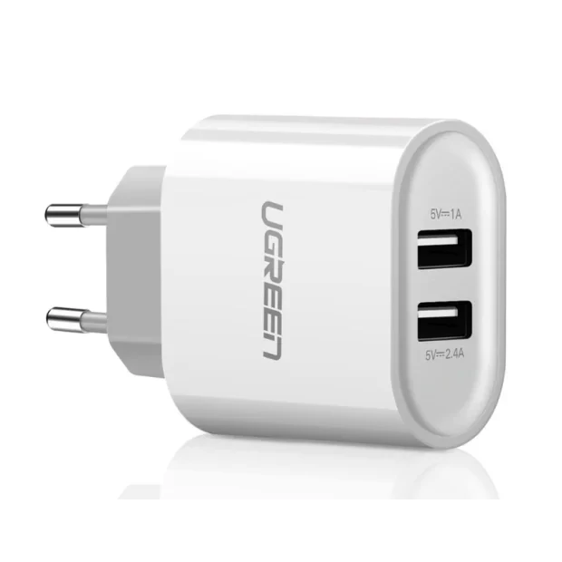 Incarcator retea Ugreen CD104 QC 2 x USB alb