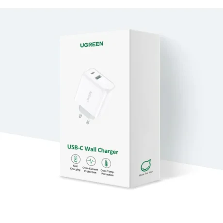 Incarcator retea Ugreen CD170 QC USB Type-C alb