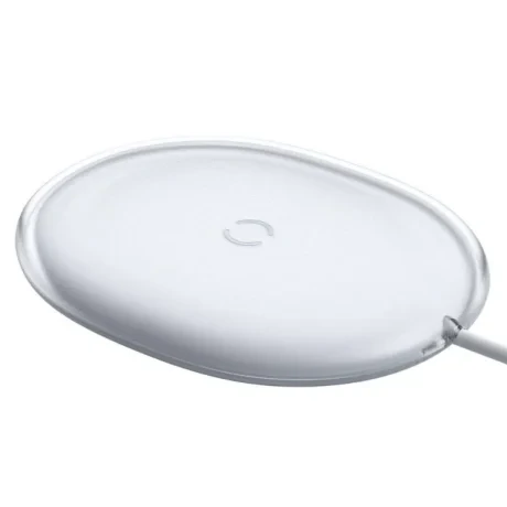 Incarcator Wireless Baseus Jelly Qi 15W include Cablu Type-C la USB Alb