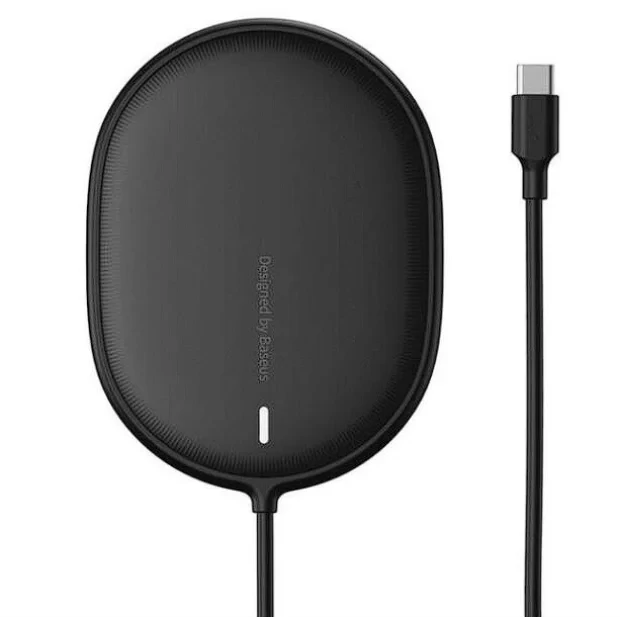 Incarcator Wireless Baseus Light Qi 15W incarcare MagSafe Iphone 12/13 include Cablu USB Type-C la USB Type-C 1.5m Negru