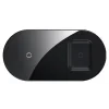 Incarcator Wireless Baseus Simple 2 in 1 Qi 18W include Cablu Type-C la USB Negru
