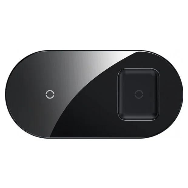 Incarcator Wireless Baseus Simple 2 in 1 Qi 18W include Cablu Type-C la USB Negru
