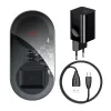 Incarcator Wireless Baseus Simple 2 in 1 Qi 24W include Cablu Type-C la USB Negru