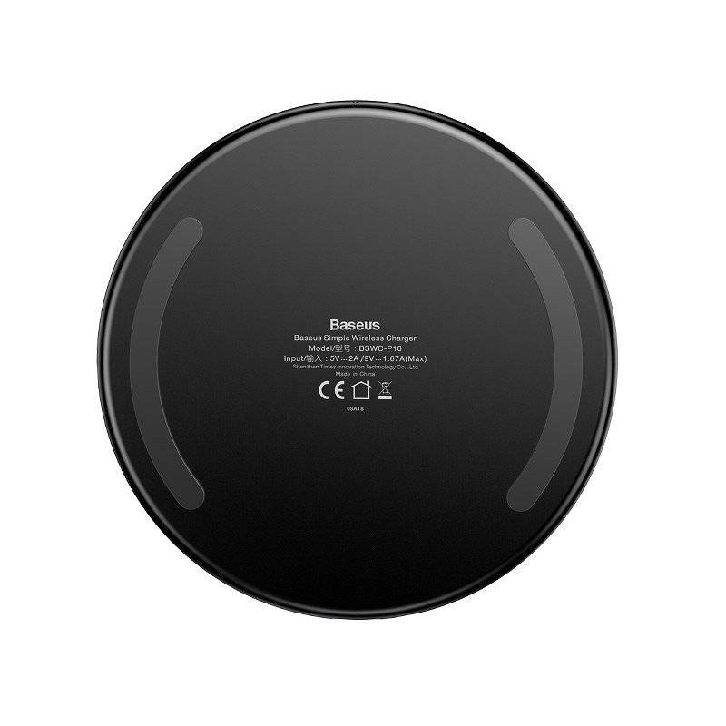 Incarcator Wireless Baseus Simple Qi 10W include cablu Lightning la USB Transparent thumb
