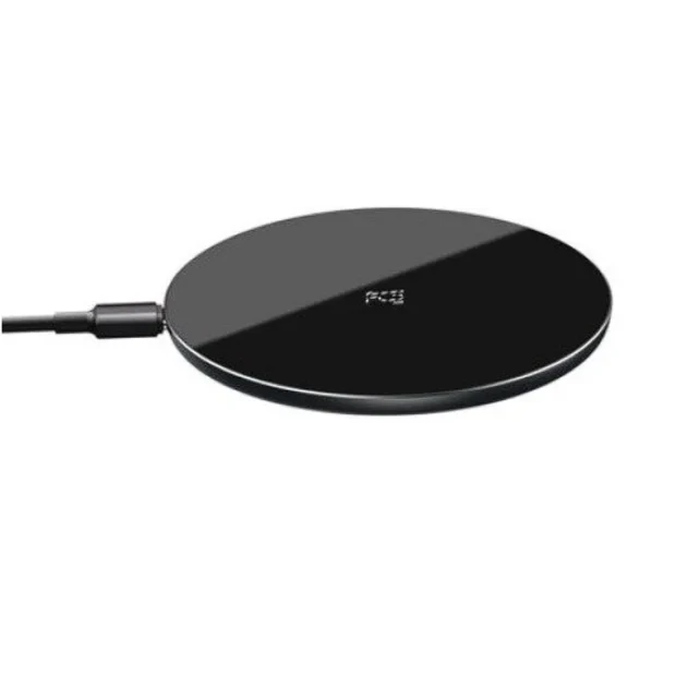 Incarcator Wireless Baseus Simple Qi 15W include Cablu Type-C la Type-C 1m Negru