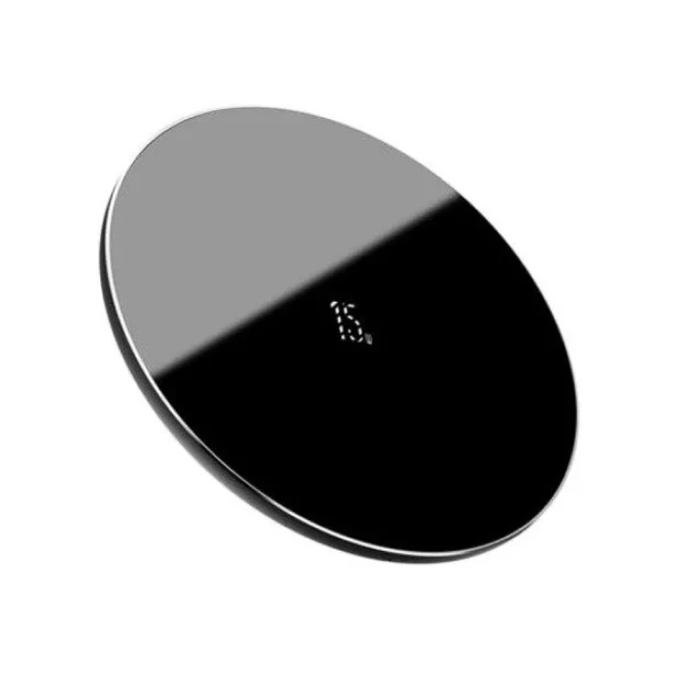 Incarcator Wireless Baseus Simple Qi 15W include Cablu Type-C la Type-C 1m Negru